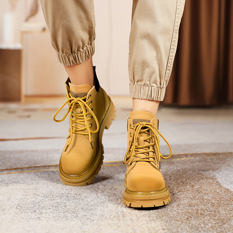 Women's Martin Bumblebee Ankle Thick Bottom Retro Women's Shoes