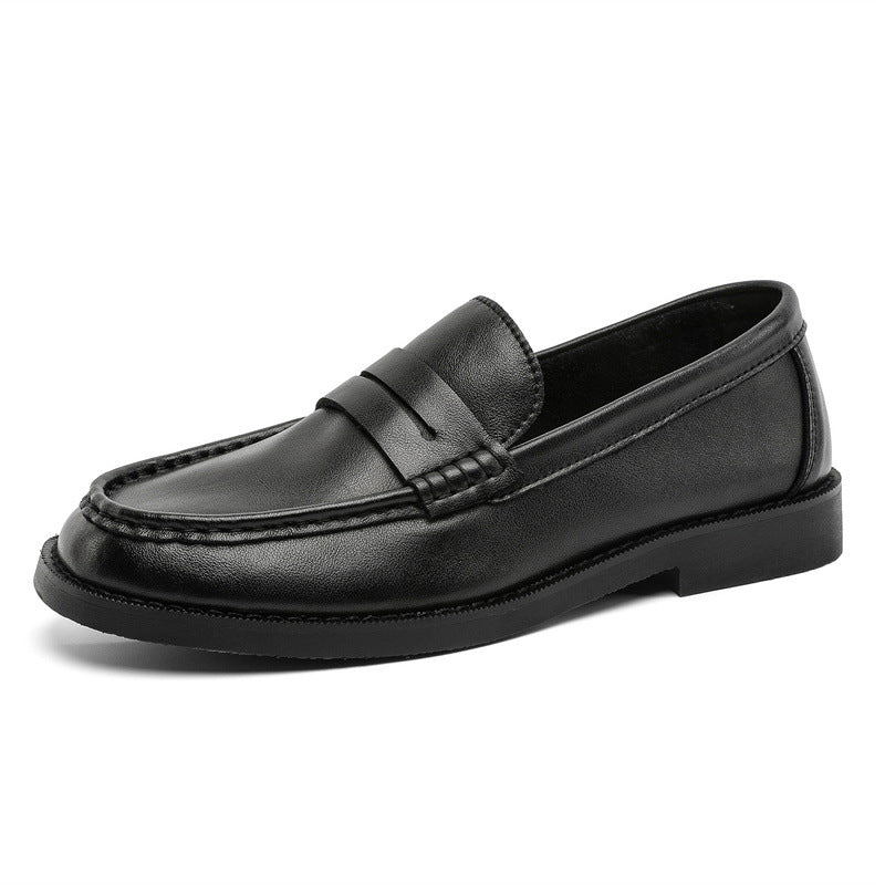 Men's Simple Retro Slip-on British Style Trendy Fashion Joker Men's Casual Leather Shoes