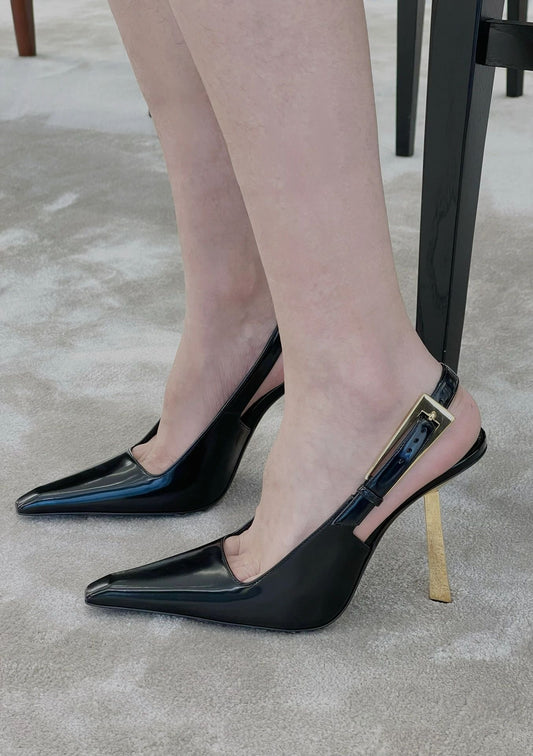 Women's Black Pointed High Stiletto Elegant High-grade Sandals