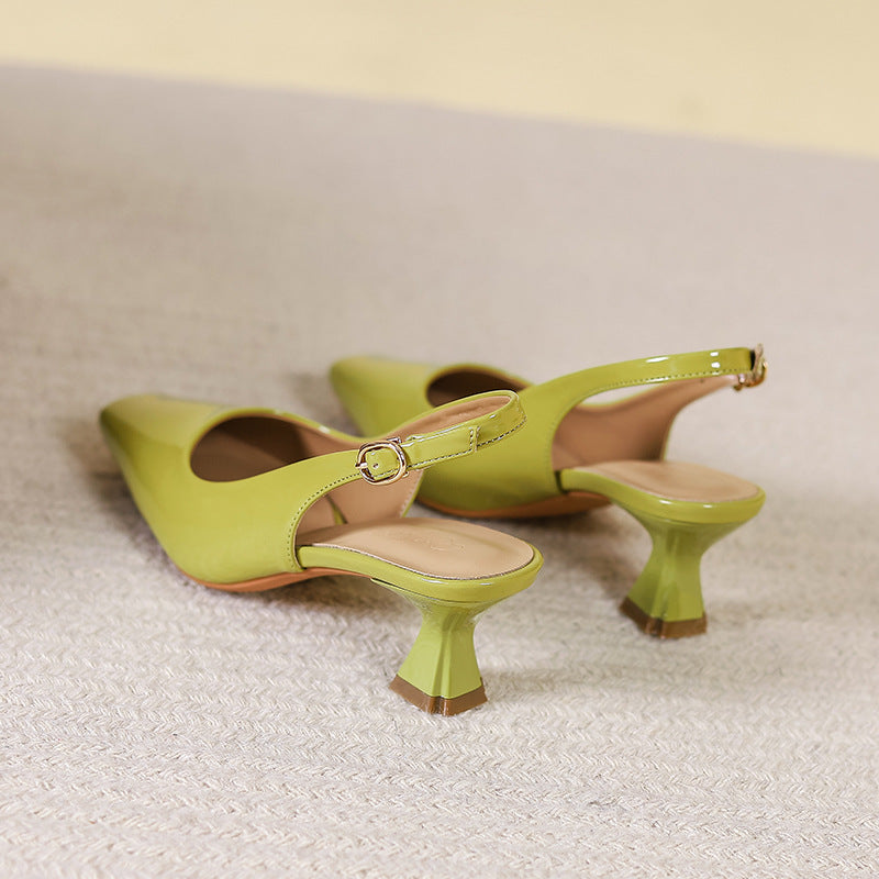 Women's Toe Back Open French Style Closed Summer Heels