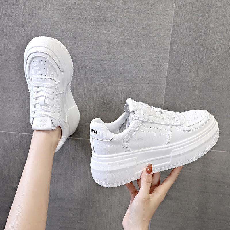 Women's Platform White Summer Sports Hight Increasing Casual Shoes
