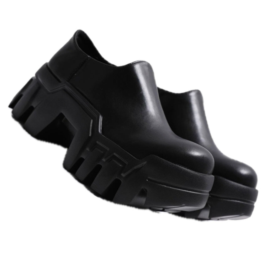 Men's Bulldozer Height Increasing Platform Derby Gear Men's Casual Leather Shoes