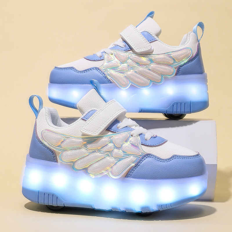 Children's Luminous Pairs Of Wings Single Skate Kid's Sneakers