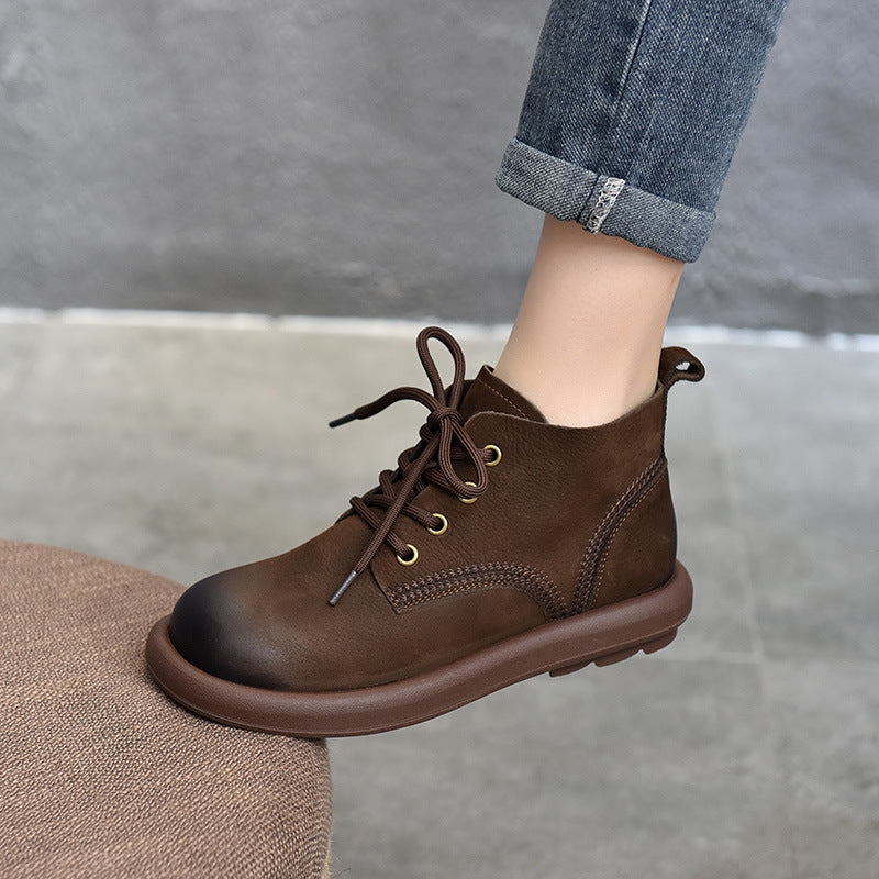 Activity Price First Layer Cowhide Round Boots