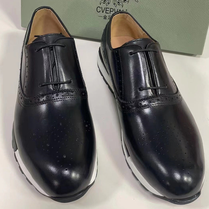 Men's Retro Fashion Genuine England Style Pumps Casual Shoes