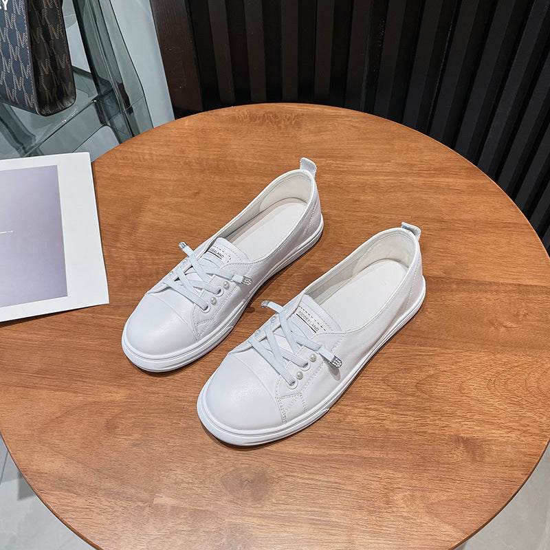 Women's White Board Spring Pearl Sports Tide Casual Shoes