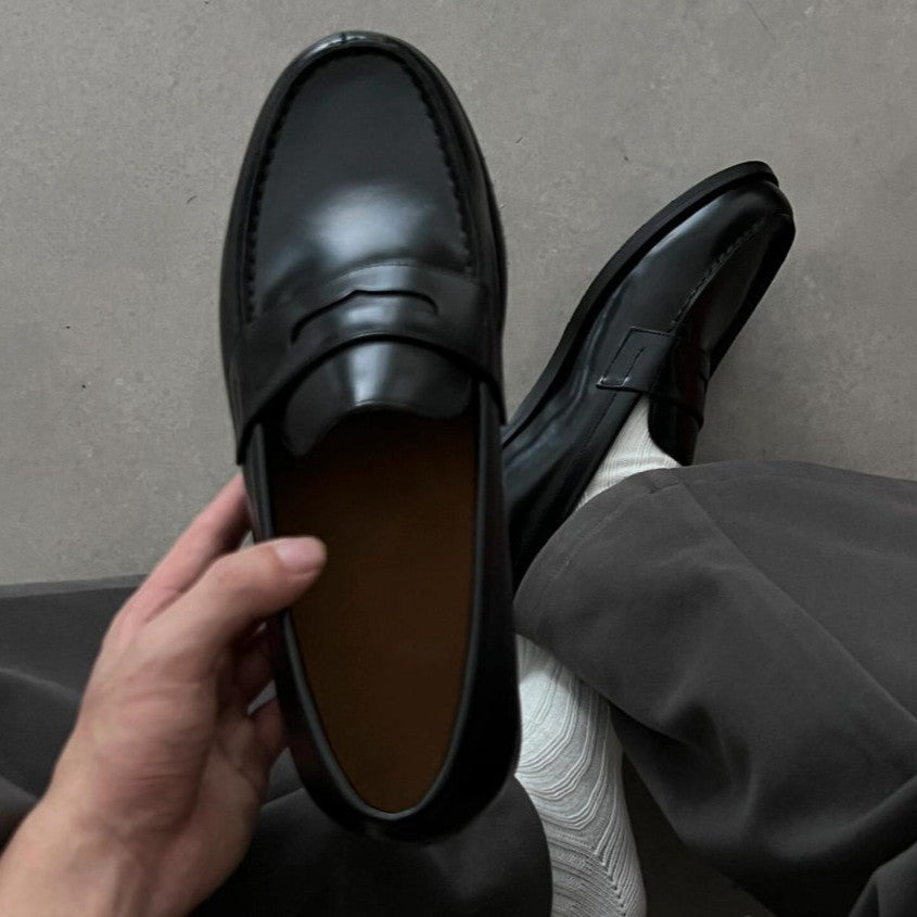 Men's Formal Business One Pedal Commuter Slip-on Platform Height Increasing Loafers