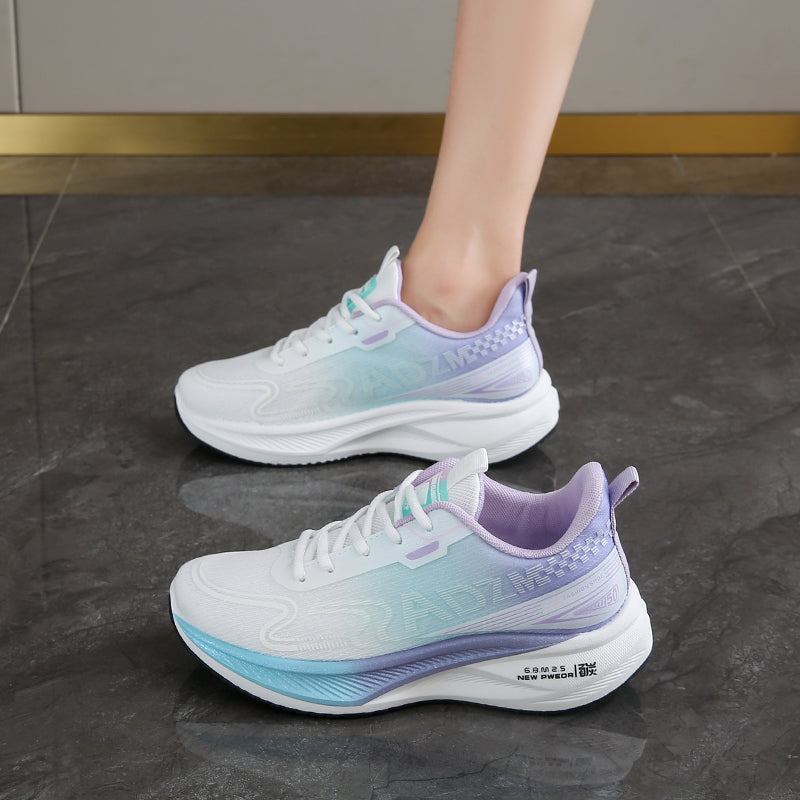 Women's Rabbit Carbon Plate Running Mesh Breathable Shock Absorption High School Women's Shoes