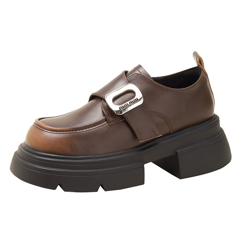 Women's British Style Spring Slip-on Thick Bottom Loafers