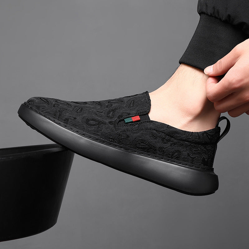 Men's Spring Breathable Deodorant Fashion Sports Slip-on Canvas Shoes