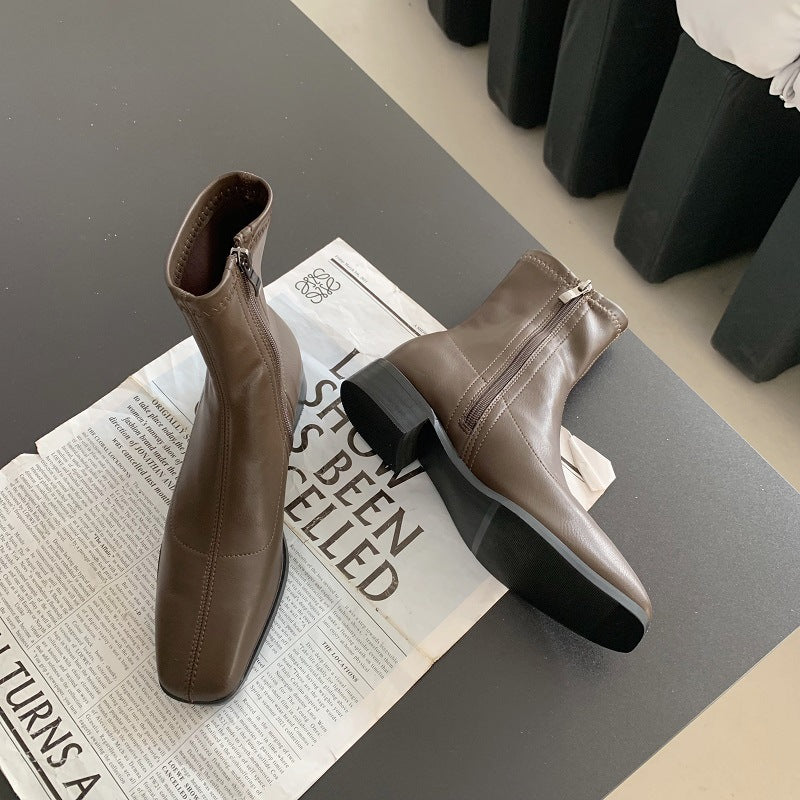 Women's Style Square Toe Thick Thin Fashion Boots