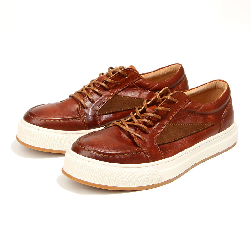 Men's Charming Washed Horse Retro Distressed Sneakers
