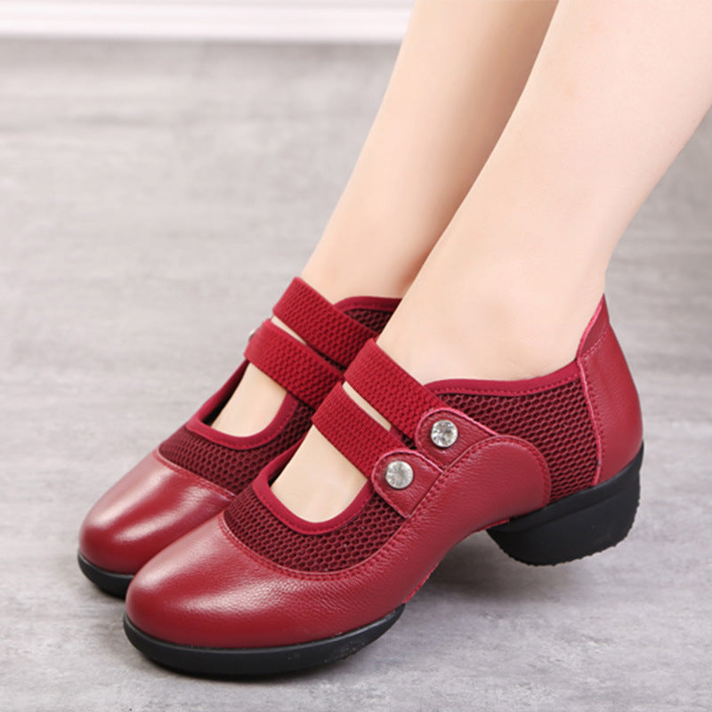 Women's Round Toe Slip-on Dancing Soft Bottom Women's Sports Shoes