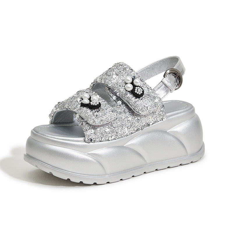 Women's Thick-soled Summer Velcro Fashion Outerwear Beach Sandals
