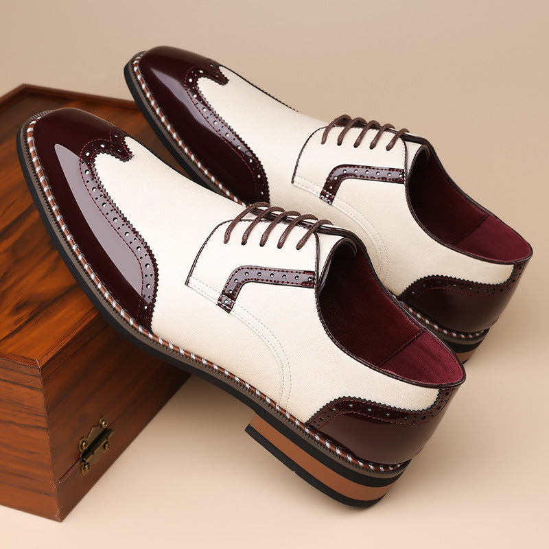 Popular Men's Comfortable Breathable Trendy Pointed Leather Shoes
