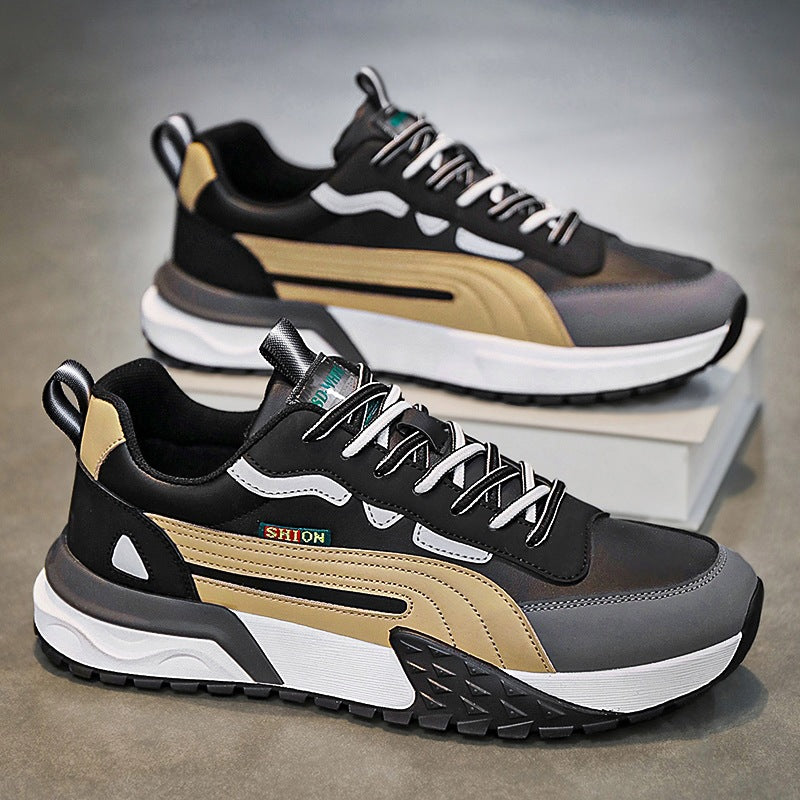 Men's Spring Versatile Waterproof Sports Running Platform Increased Men's Shoes