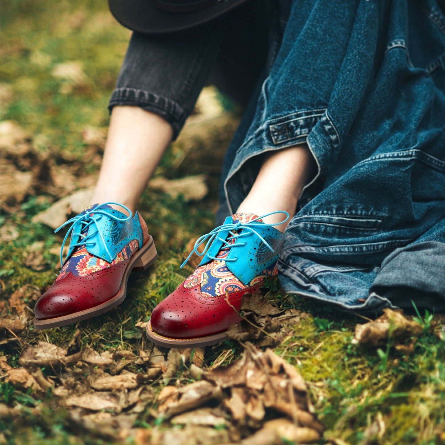 Export College Style Retro Ethnic Brogue Women's Shoes