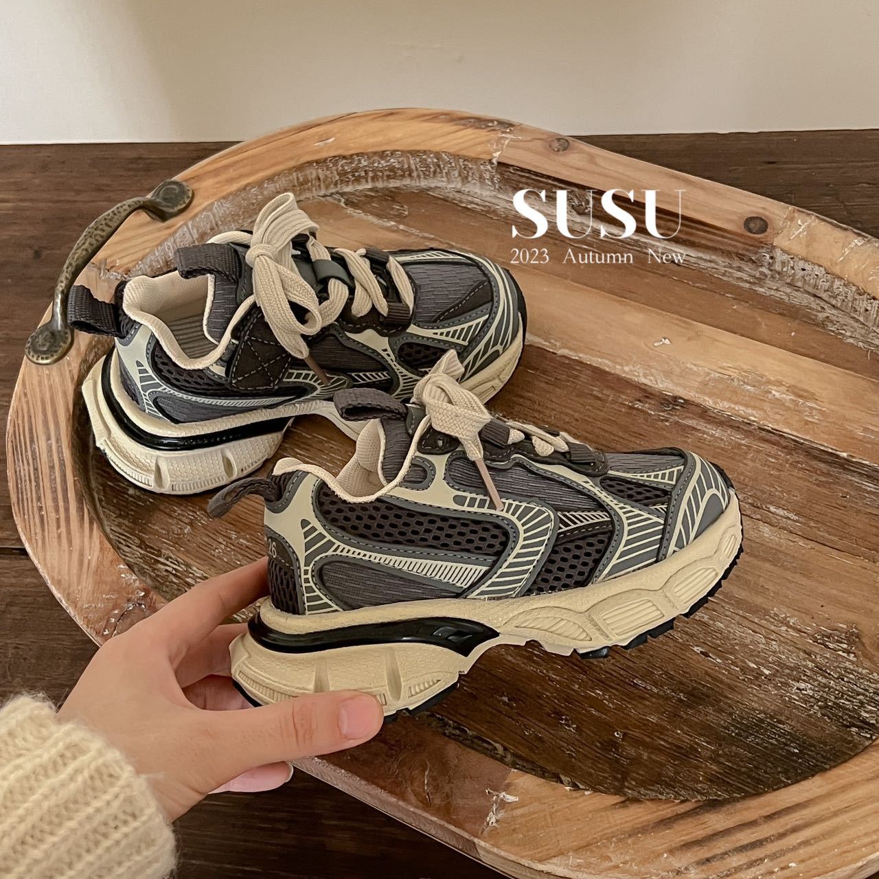 Children's Autumn Running Velcro Fashion Boys Dad Kid's Sneakers