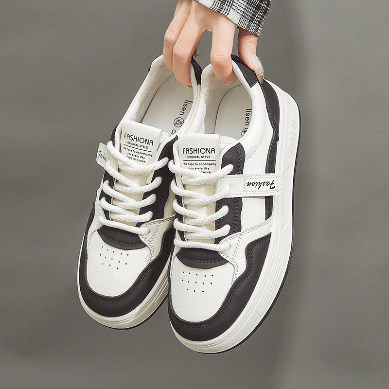 Women's White Spring Sports Leisure Flange In Sneakers