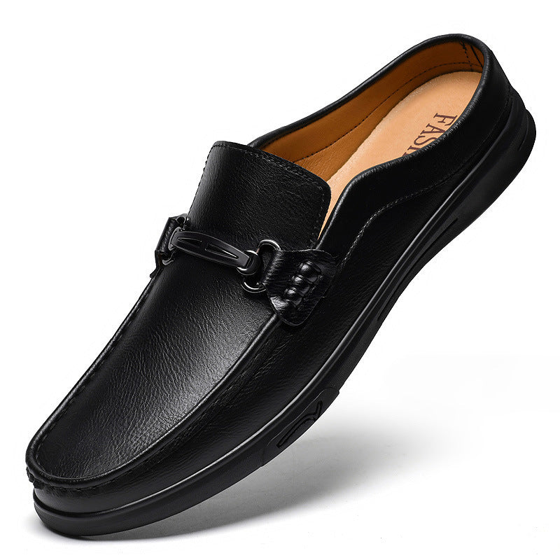 Men's Genuine Slip-on Soft Bottom Plus Size Men's Casual Leather Shoes