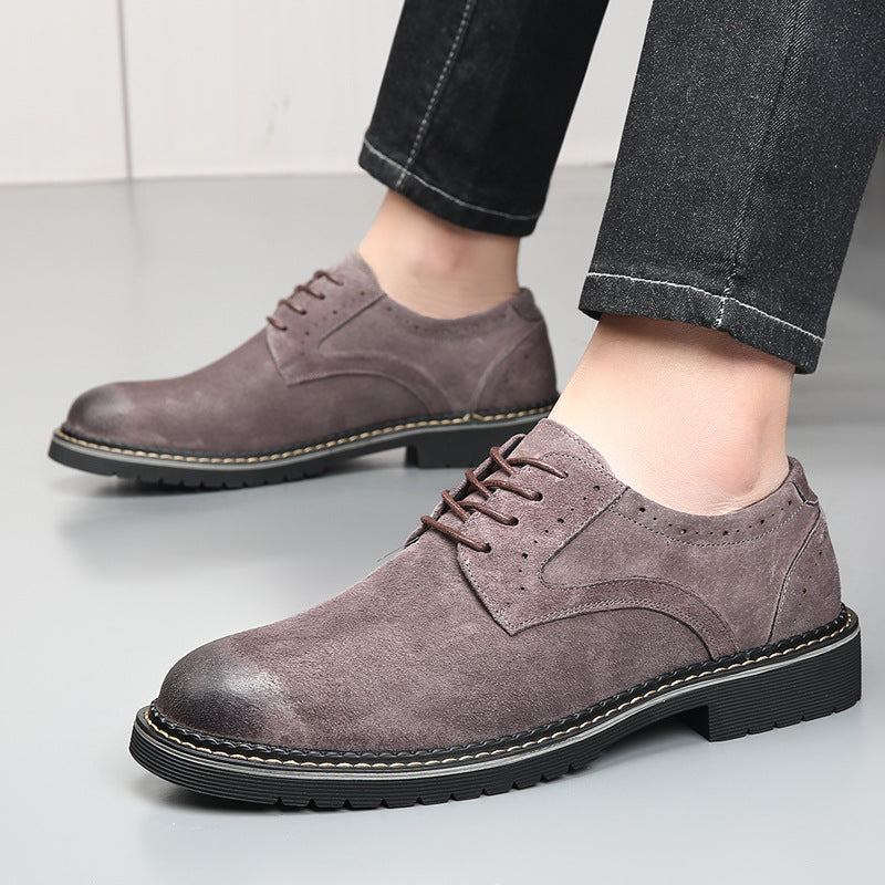 Men's Business Formal Wear Korean British Retro Pointed Leather Shoes