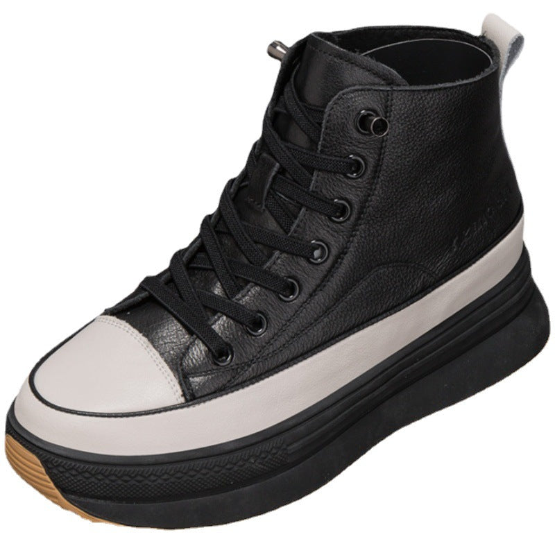 Women's Martin British Style Platform Trends Thin Boots