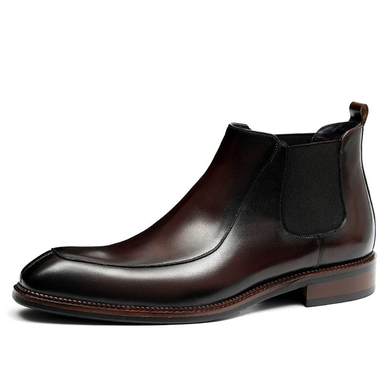 Men's Winter Black Martin Business Pointed British Boots