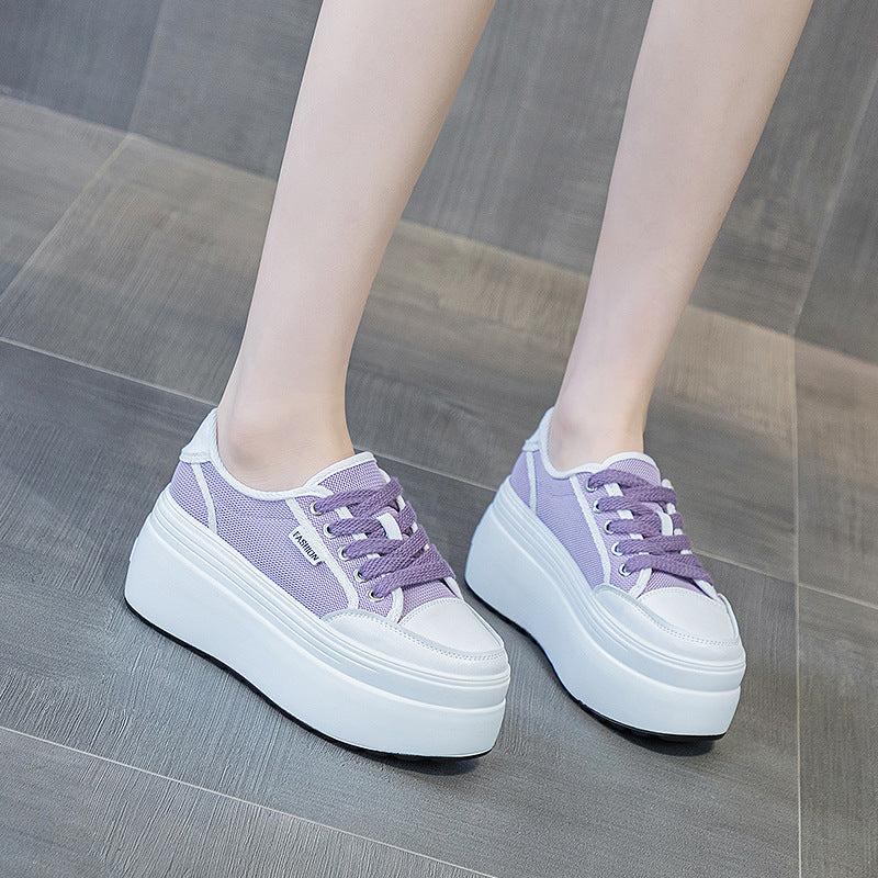 Women's Mesh Breathable Muffin Summer Versatile Platform Hollowed Casual Shoes