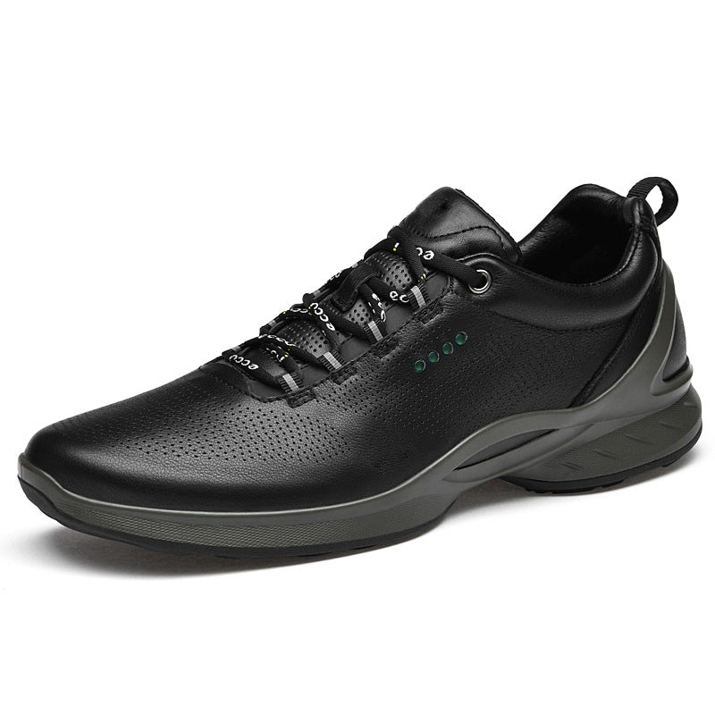 Men's Punching Breathable Cowhide Sports Comfortable Outdoor Casual Shoes