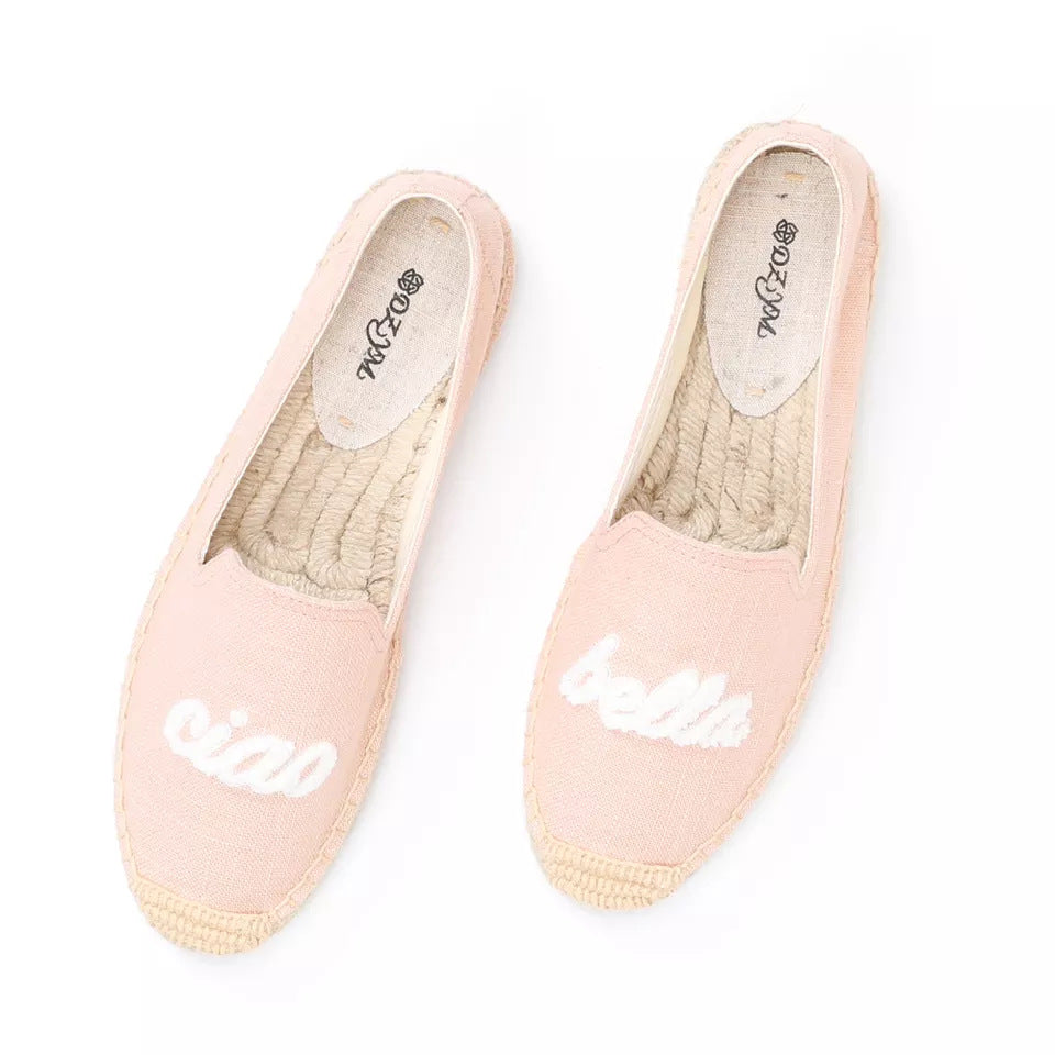 Solid Color Fisherman Linen Breathable Flat Canvas Shoes