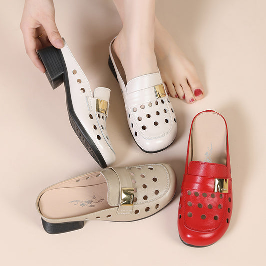 Women's Half Summer Fashion Outerwear Hollow Hole Sandals