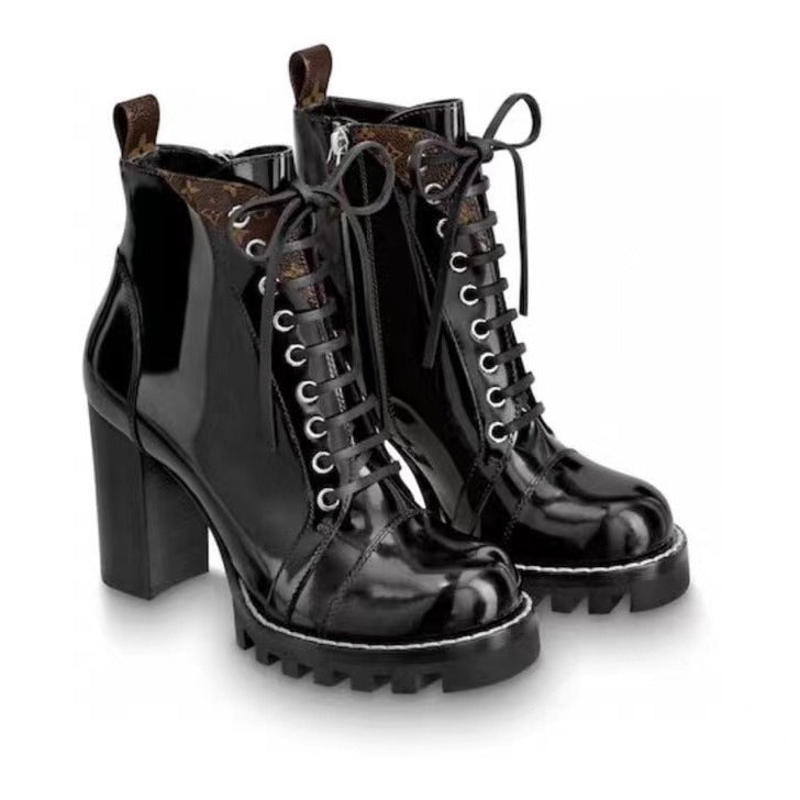 Women's Size Chunky Waterproof Short Fashion British Boots