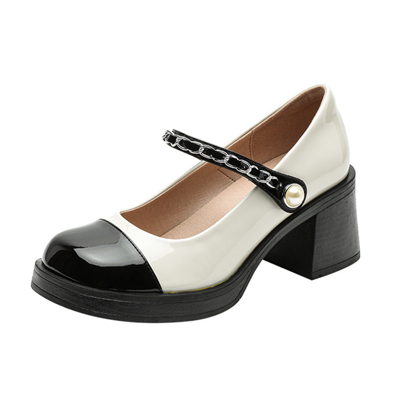 Women's Style Thick Bottom Chunky High Chain Women's Shoes