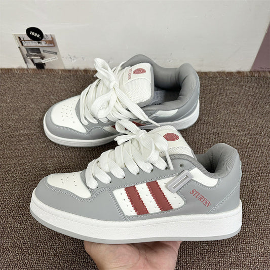 Women's & Men's Niche Retro Matte Black Bread Super Popular Korean Sneakers