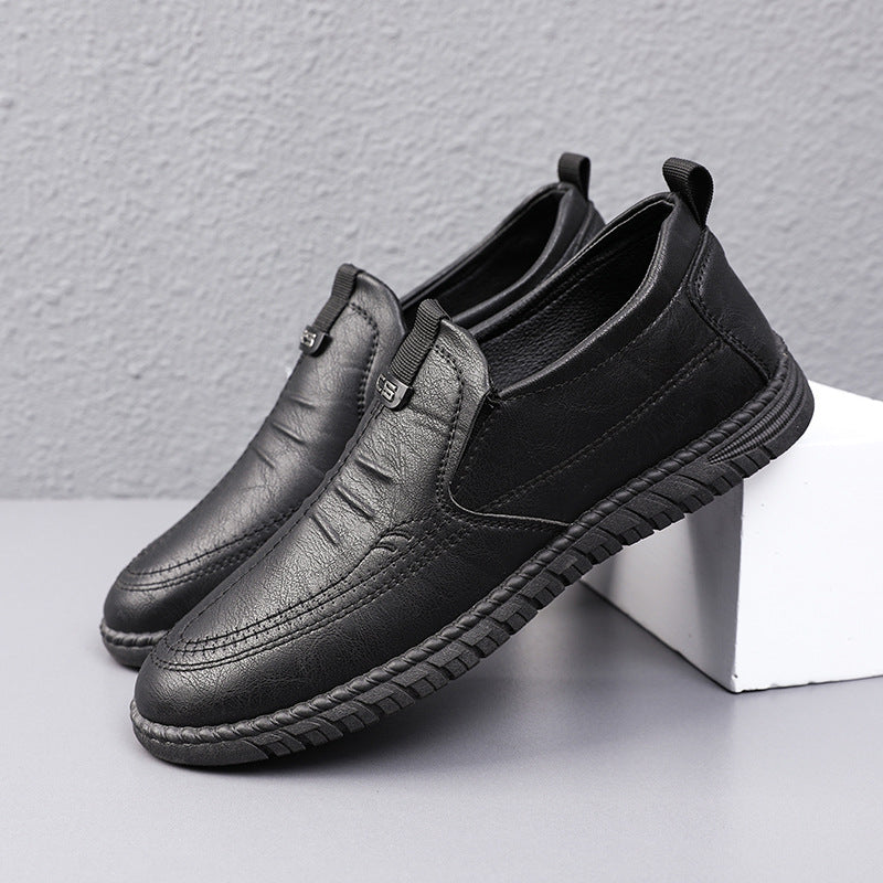 Men's Genuine Breathable One Pedal Dad Soft Leather Shoes