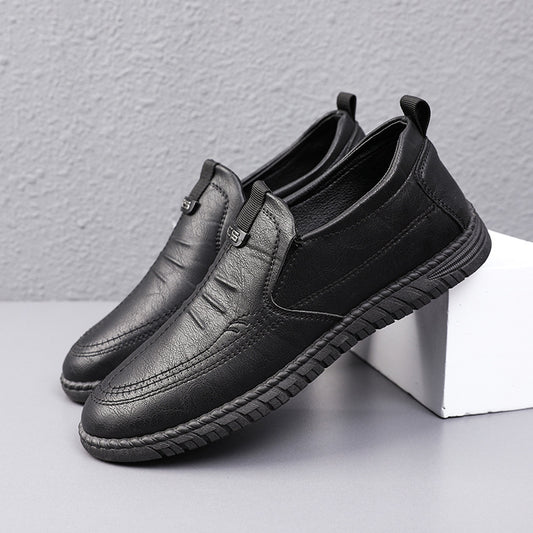 Men's Genuine Breathable One Pedal Dad Soft Leather Shoes