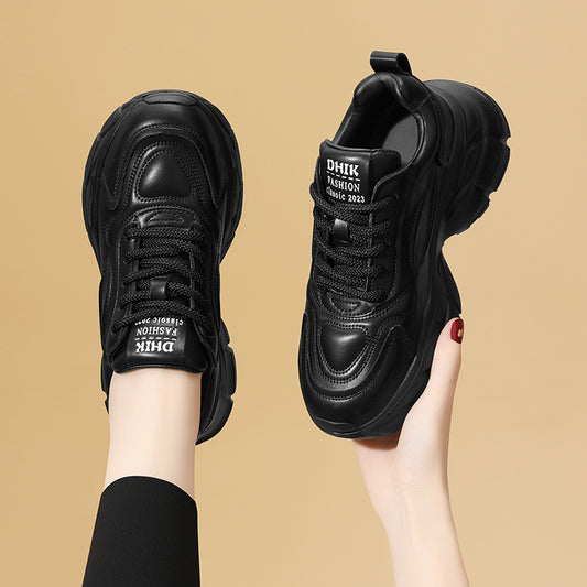 Women's Single-layer Platform Height Increasing Insole Daddy Casual Shoes