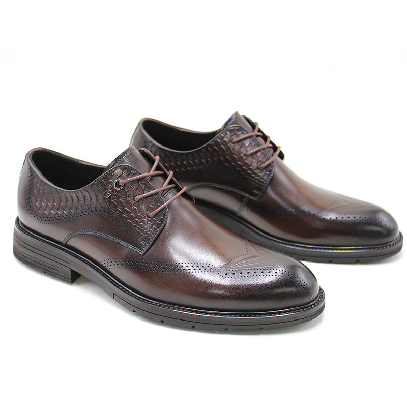 Men's Summer Business Formal Wear First Layer Leather Shoes