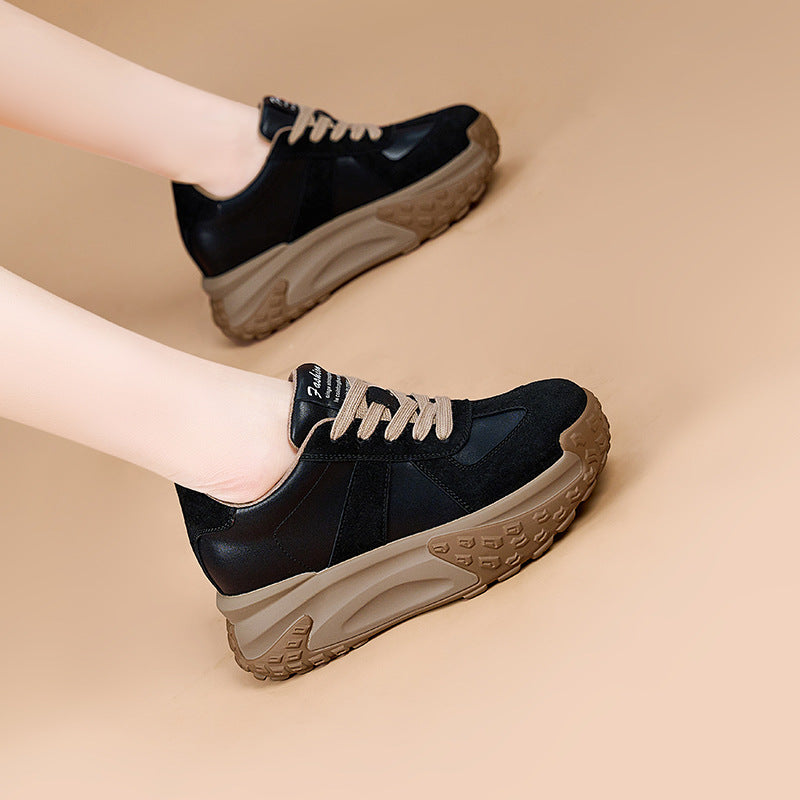 Women's Outdoor Wear Spring Thick Bottom Korean Style Height Increasing Women's Casual Shoes