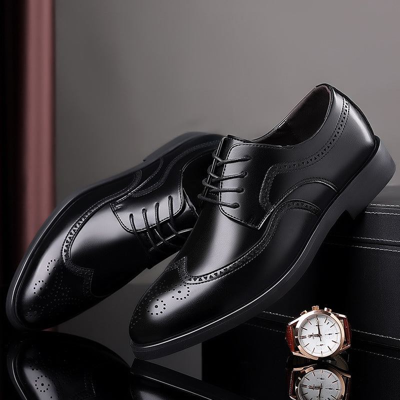 Men's Formal Fashion British Brogue Plus Size Leather Shoes