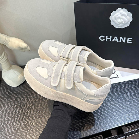 Women's Spring Small Velcro German Training Sports Platform Casual Shoes
