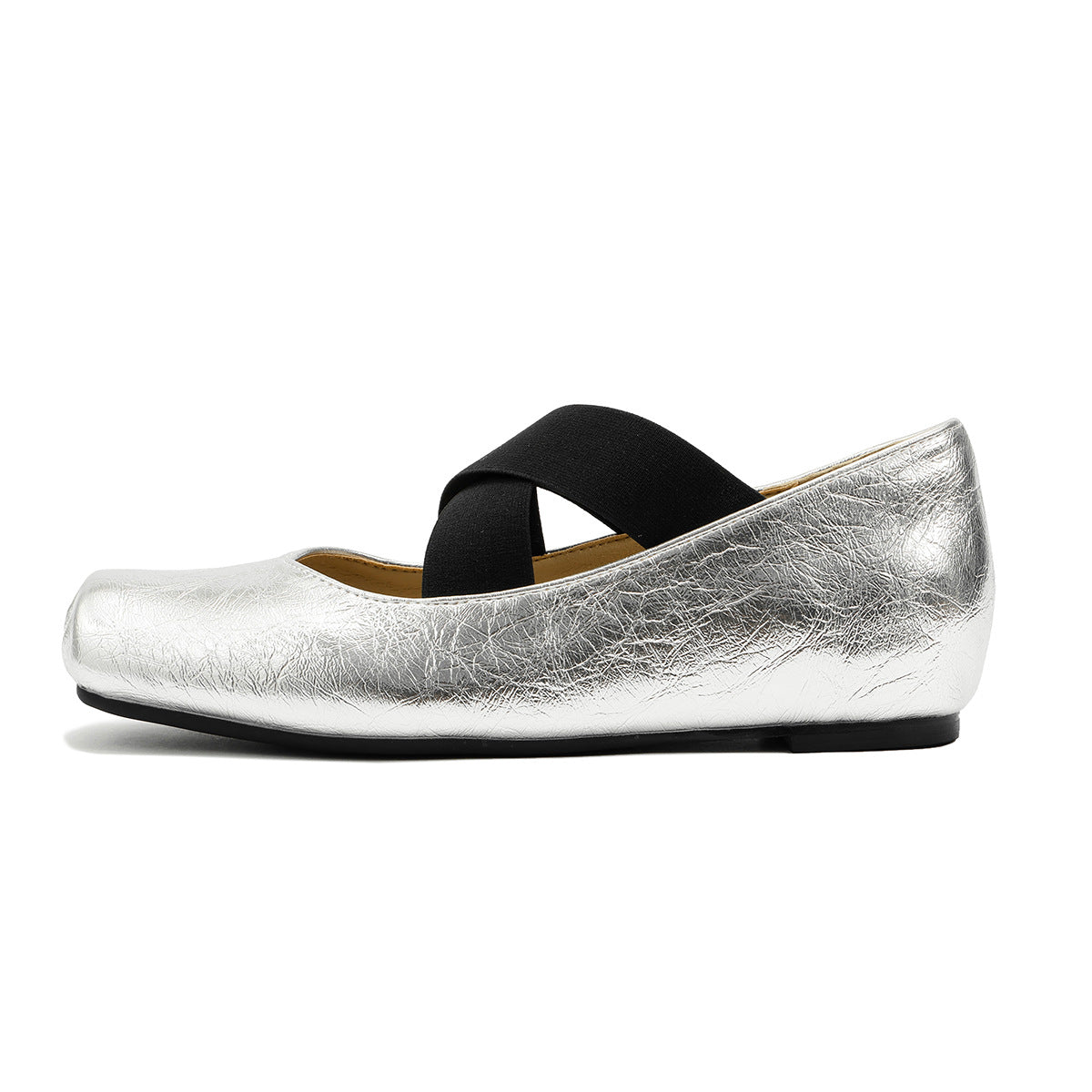 Ballet Style Pumps Sier Genuine Mary Women's Shoes