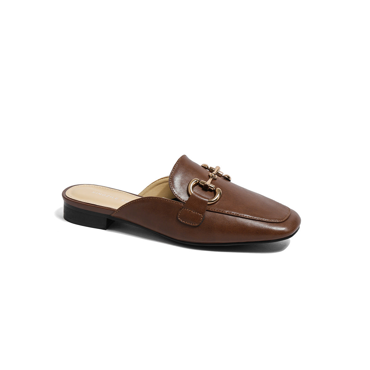 Women's Genuine Outer Wear Summer Buckle Heelless Sandals