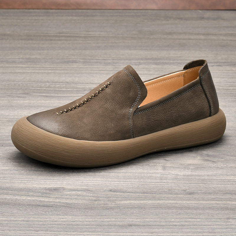 Men's Retro Comfortable Tendon Bottom Flat Pumps Men's Casual Leather Shoes