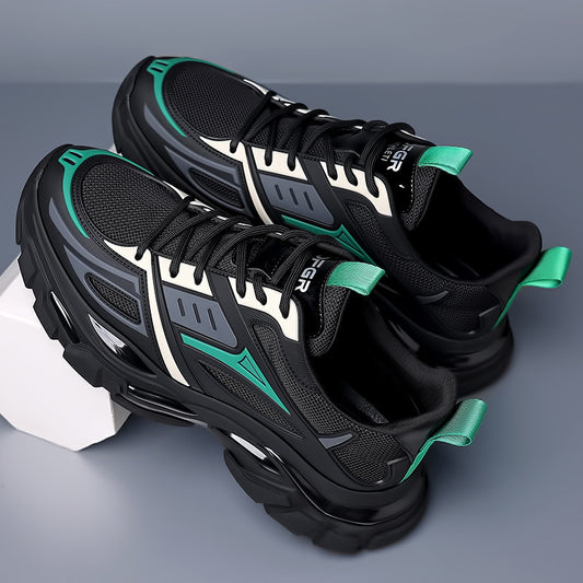 Men's Increasing Insole Black Thick Bottom Breathable Sneakers