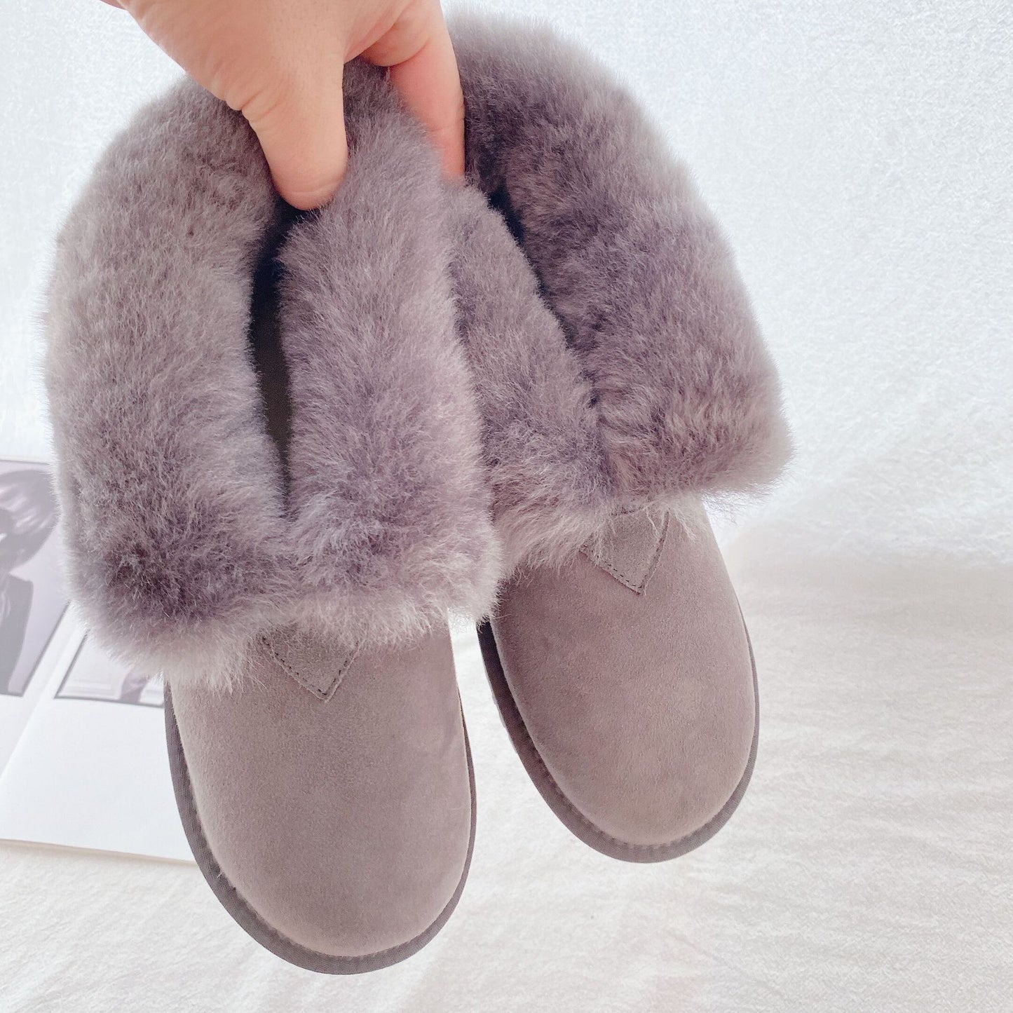 Women's Winter Fur Genuine Warm Female Fashion Snow Boots