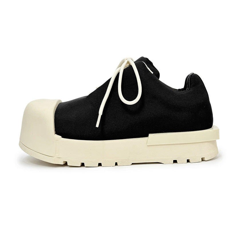 Men's Goods Niche Design Mickey Big Head Genuine Platform White Fashionable Men's Casual Shoes