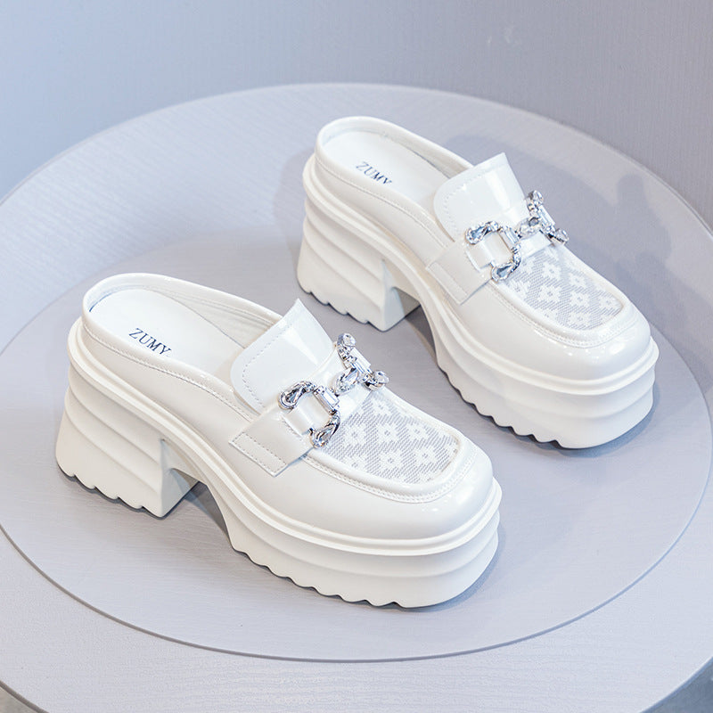 Women's The Bottom Closed Toe Half Small Heels