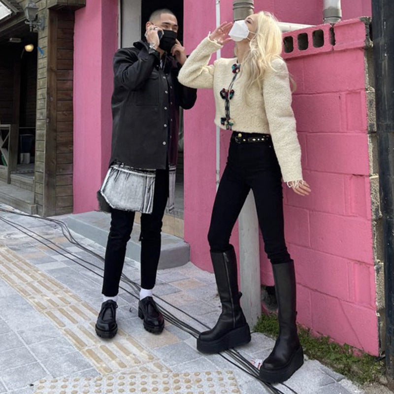 Super Thick Sole Platform High Leg Boots