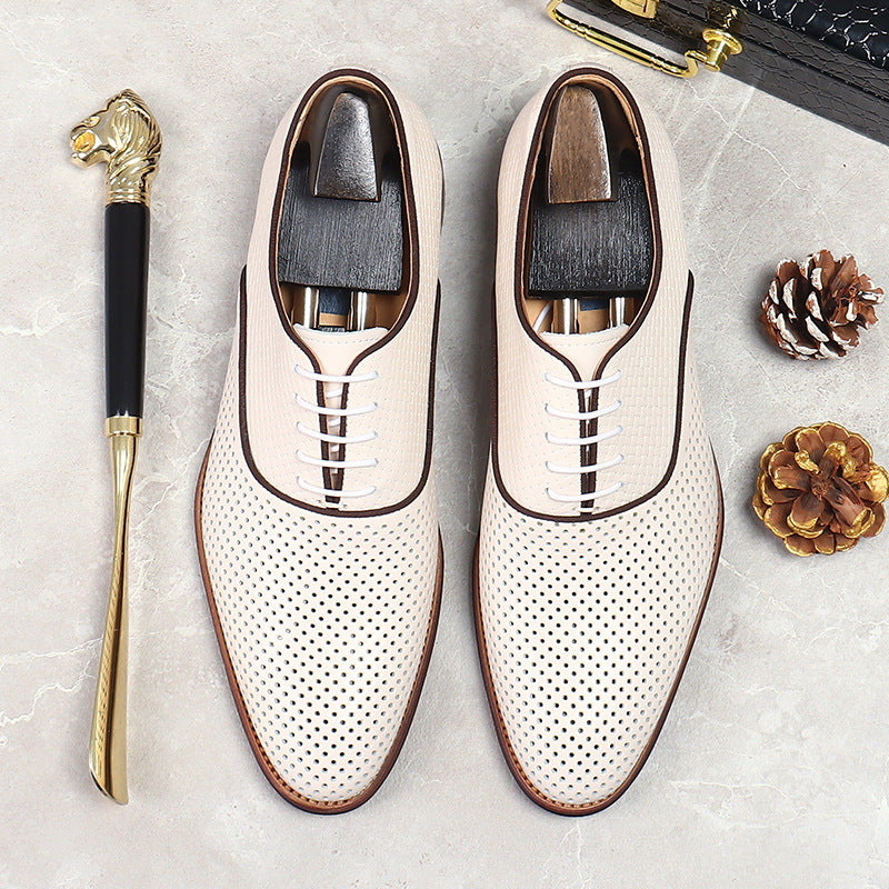 Men's Formal Wear Korean Style First Layer Leather Shoes